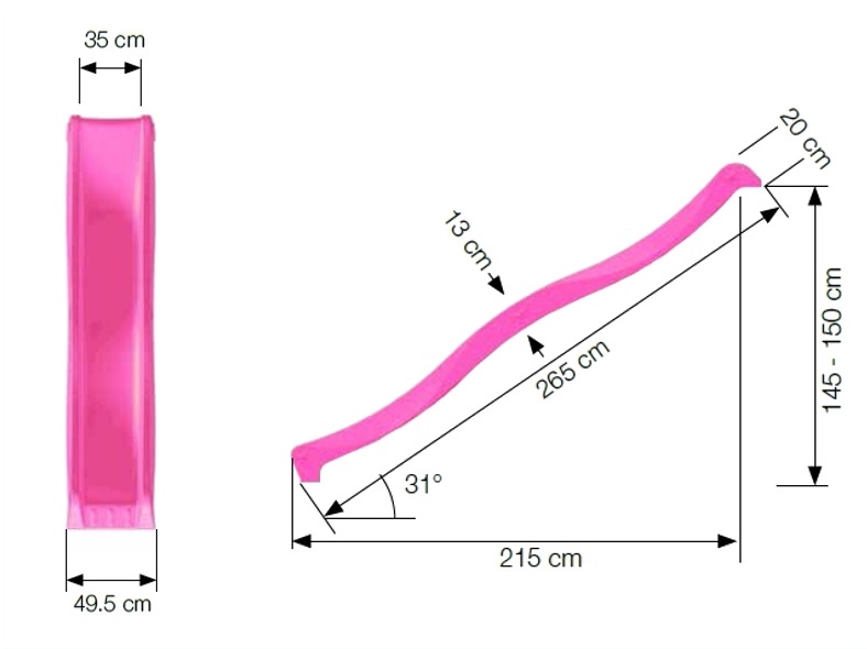 Ślizg HDPE do podestu 1,50 m - obrazek 3