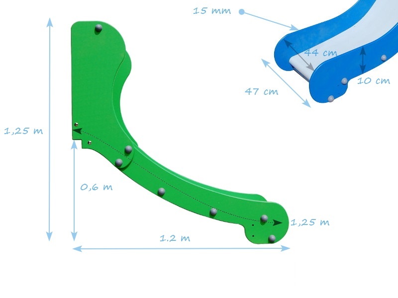 Ślizg prosty z płyty HDPE - obrazek 2