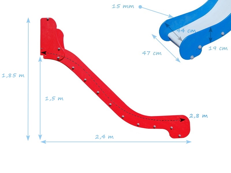 Ślizg prosty z płyty HDPE - obrazek 5