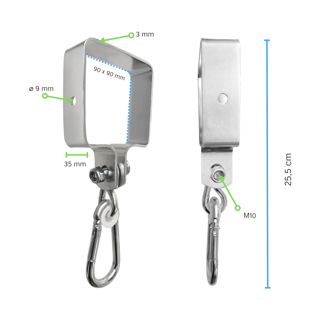 Obejma metalowa kwadratowa - obrazek 2