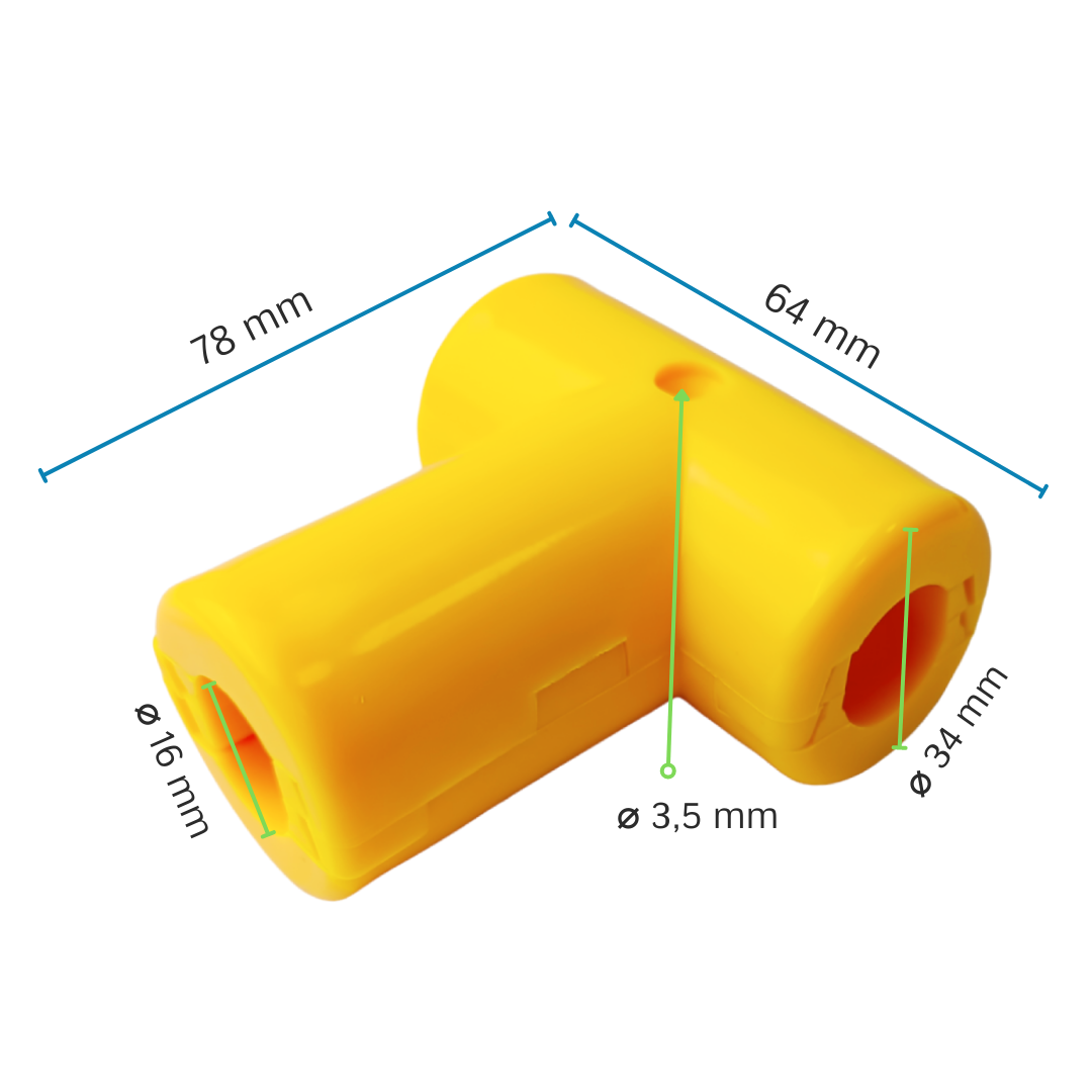 Łącznik T do liny zbrojonej Ø16 mm - obrazek 3
